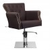 Парикмахерское кресло HAIR SYSTEM BER 8541, коричневое